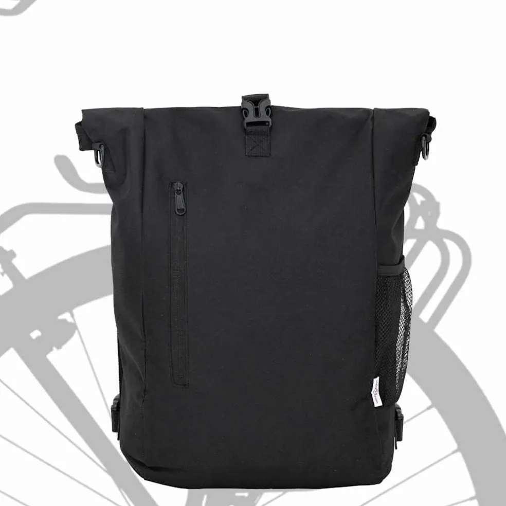 vidaXL Fietstas Zwart 31 x 13 x 58 cm Polyester