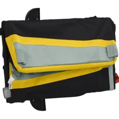 vidaXL Fietstrailer 30 kg ijzer zwart en geel