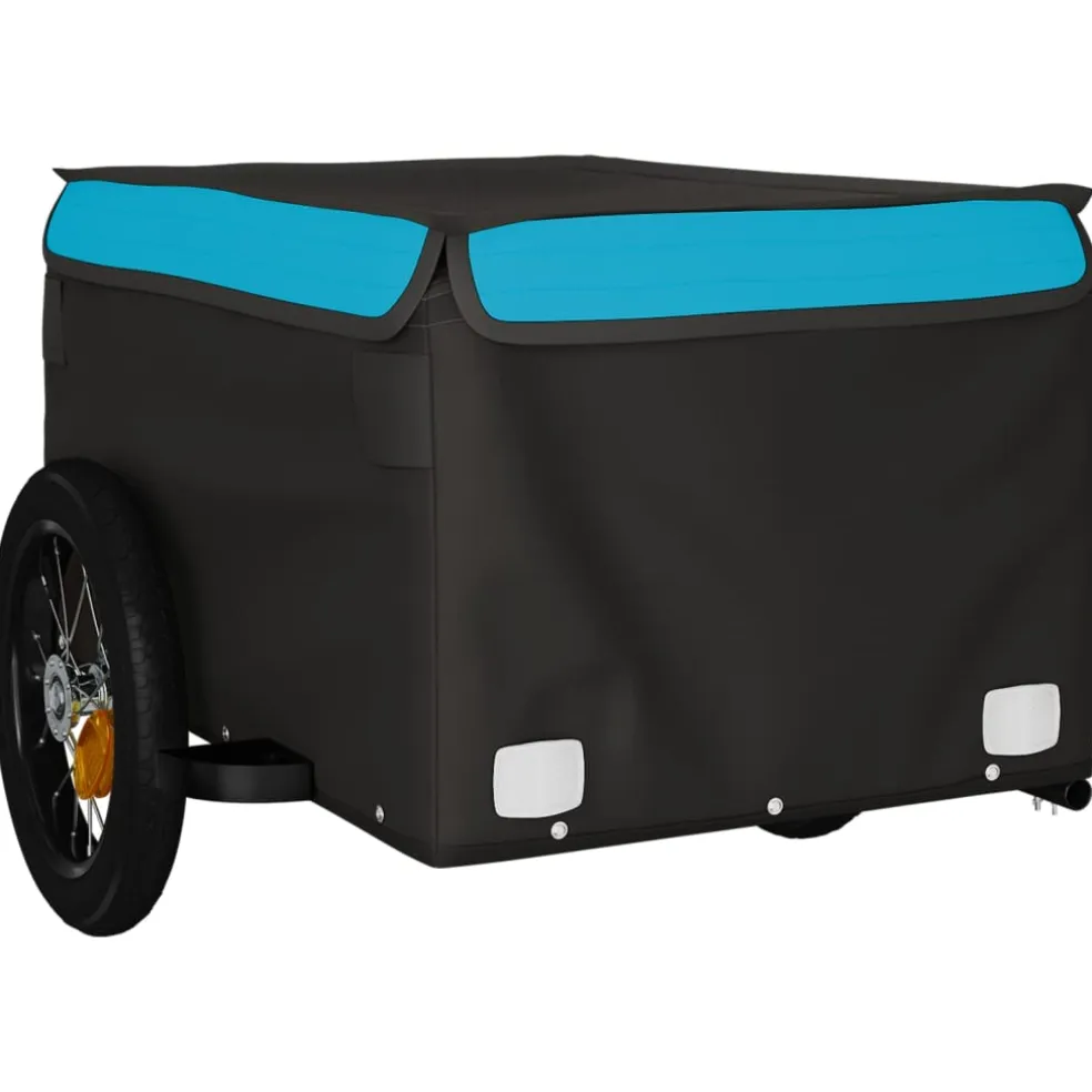 vidaXL Fietstrailer 30 kg ijzer zwart en groen