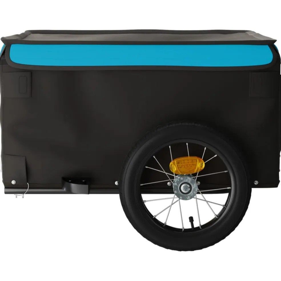 vidaXL Fietstrailer 30 kg ijzer zwart en groen