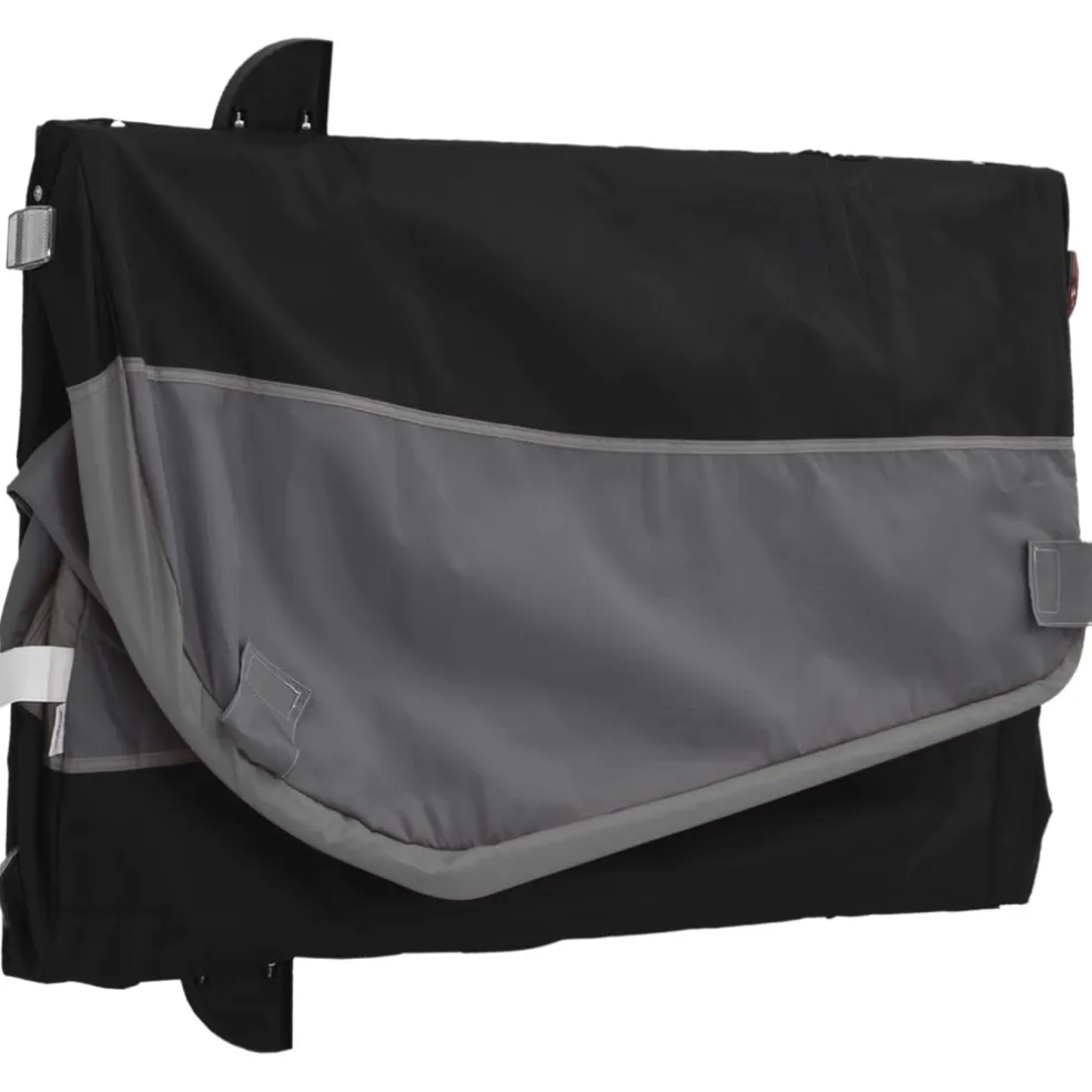 vidaXL Fietstrailer 30 kg ijzer zwart en grijs