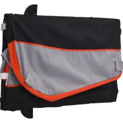 vidaXL Fietstrailer 30 kg ijzer zwart en oranje