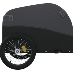 vidaXL Fietstrailer 30 kg ijzer zwart