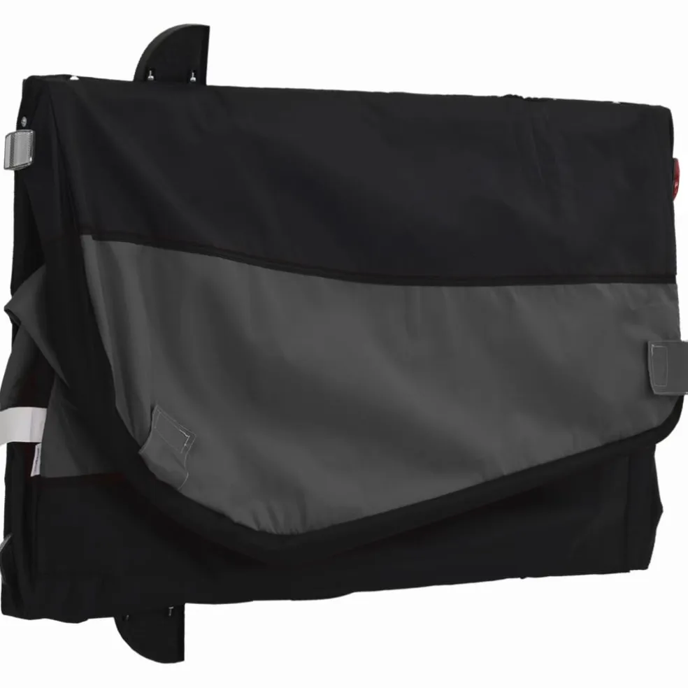 vidaXL Fietstrailer 30 kg ijzer zwart