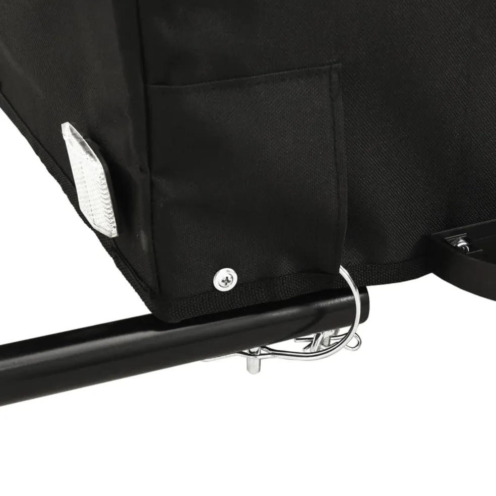 vidaXL Fietstrailer 30 kg ijzer zwart en grijs