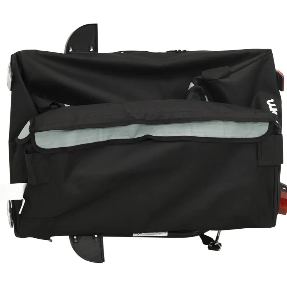 vidaXL Fietstrailer 30 kg ijzer zwart en grijs