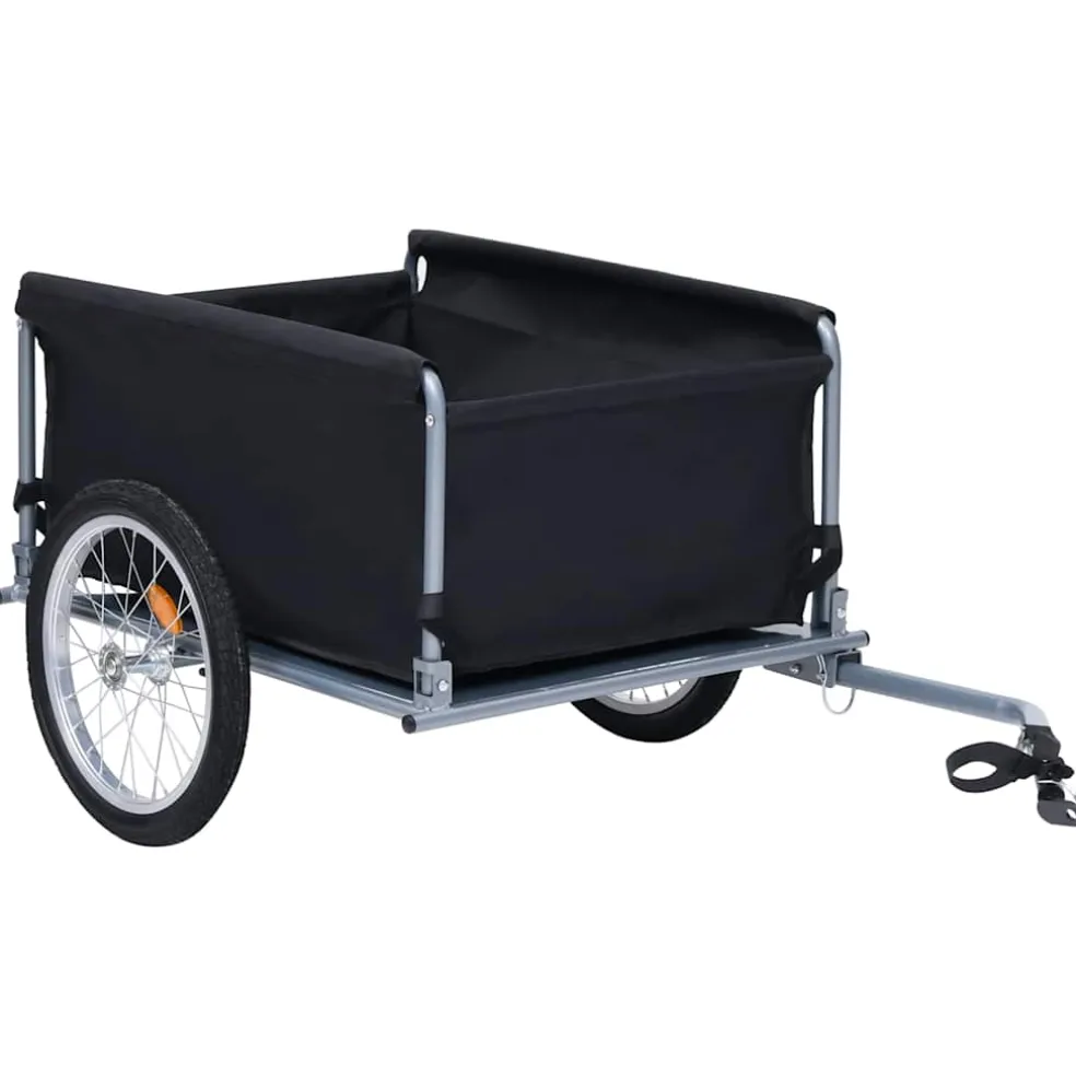 vidaXL Fietstrailer 65 kg zwart en rood