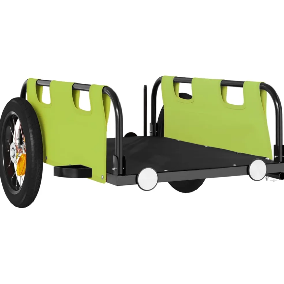 vidaXL Fietstrailer oxford stof en ijzer groen