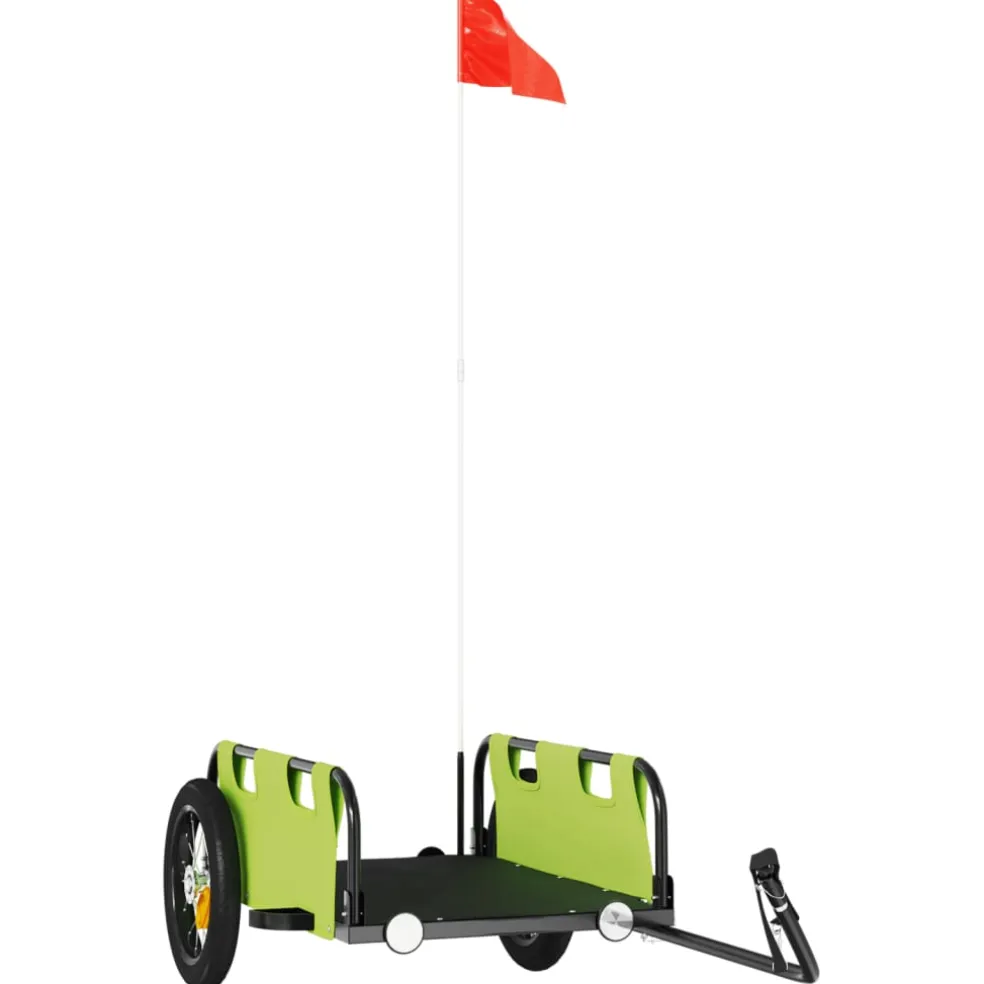 vidaXL Fietstrailer oxford stof en ijzer groen