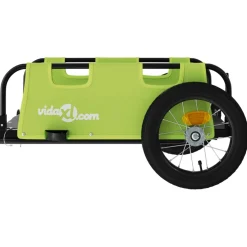vidaXL Fietstrailer oxford stof en ijzer groen
