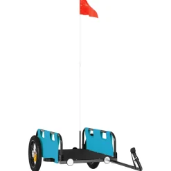 vidaXL Fietstrailer oxford stof en ijzer blauw
