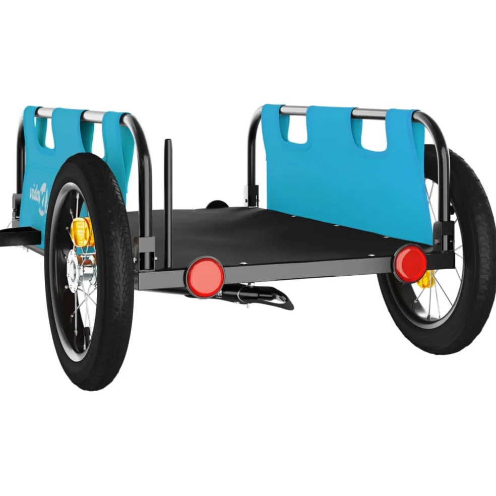 vidaXL Fietstrailer oxford stof en ijzer blauw