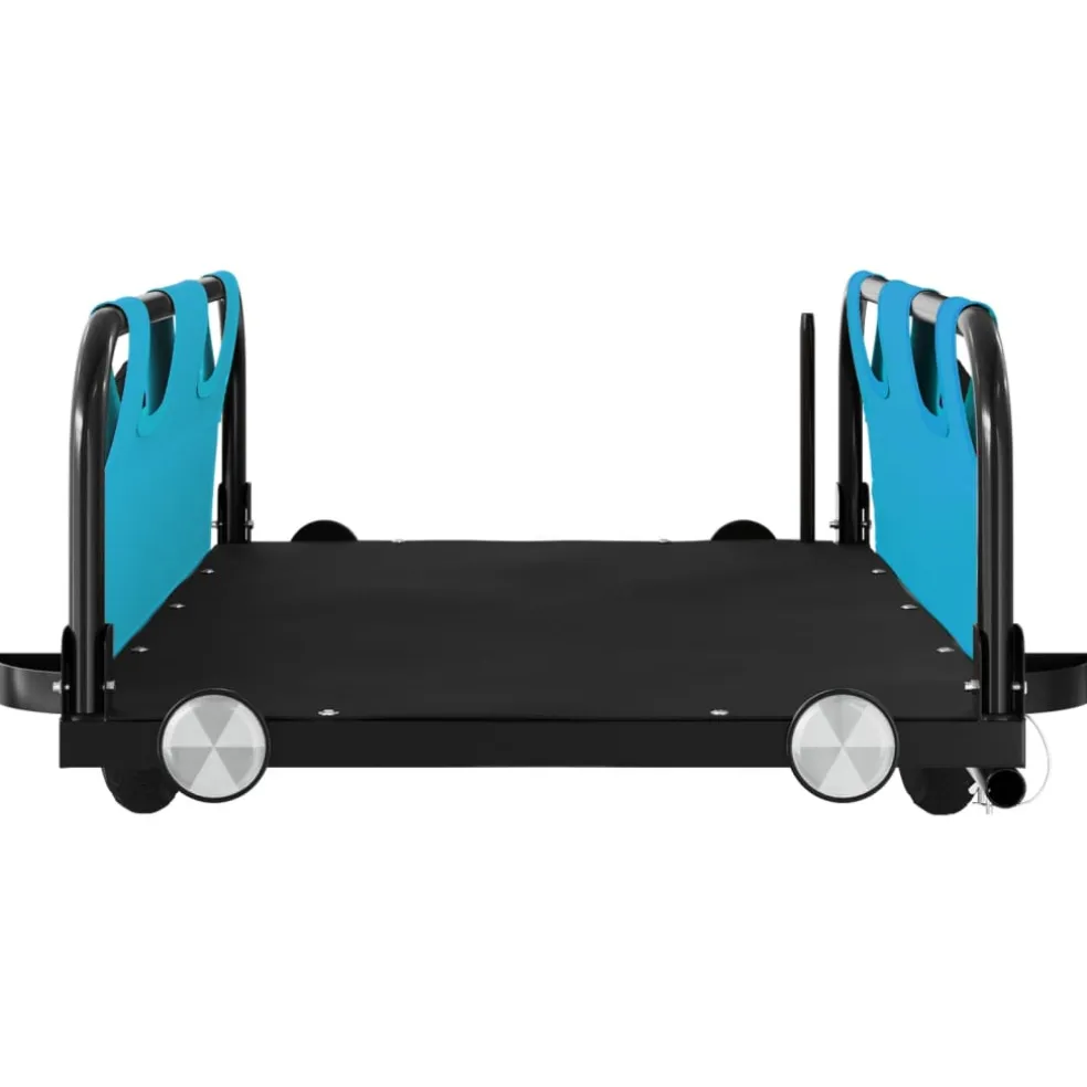 vidaXL Fietstrailer oxford stof en ijzer blauw