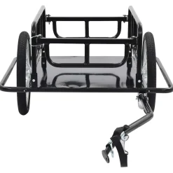 vidaXL Fietstrailer 130x73x48,5 cm staal zwart