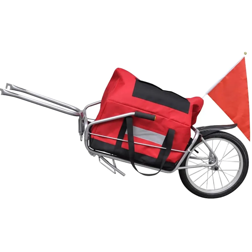 vidaXL Fietstransporttrailer met 1 wiel en opbergtas