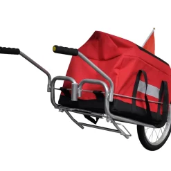 vidaXL Fietstransporttrailer met 1 wiel en opbergtas