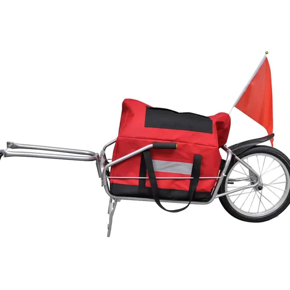 vidaXL Fietstransporttrailer met 1 wiel en opbergtas