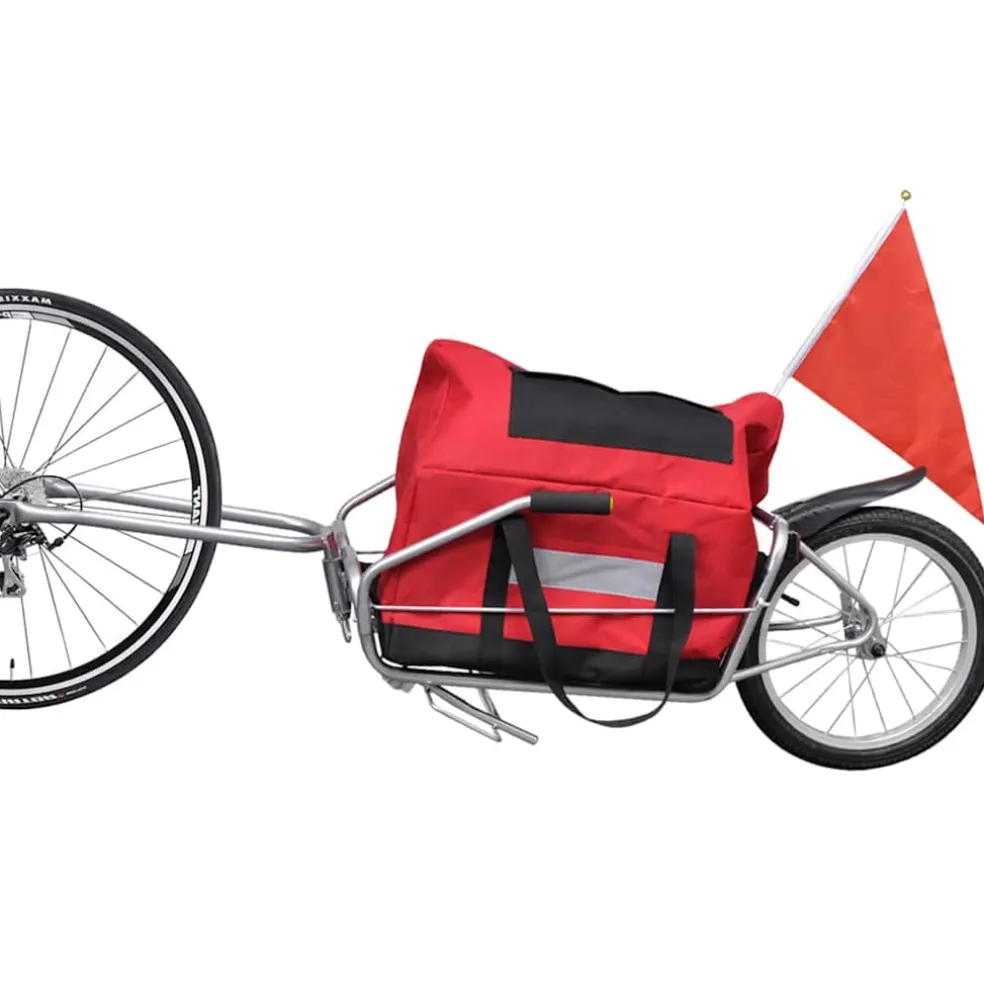 vidaXL Fietstransporttrailer met 1 wiel en opbergtas