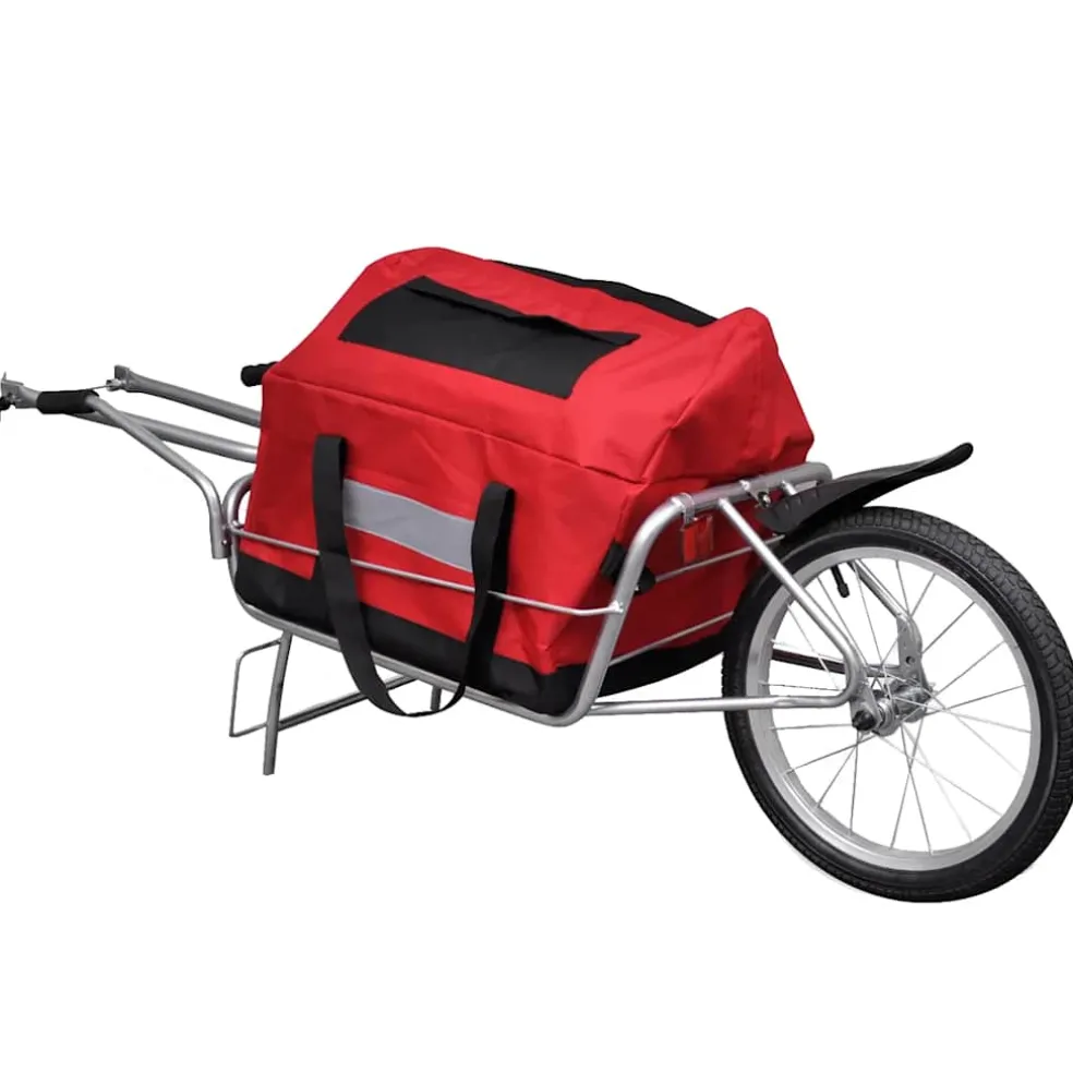 vidaXL Fietstransporttrailer met 1 wiel en opbergtas