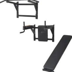 vidaXL Fitnessapparaat wandgemonteerd zwart