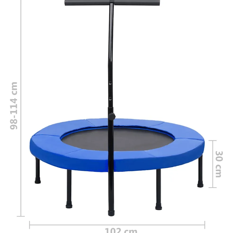 vidaXL Fitnesstrampoline met handgreep en veiligheidsmat 102 cm