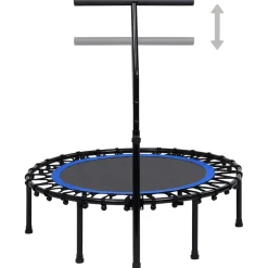 vidaXL Fitnesstrampoline met handgreep 102 cm