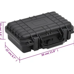 vidaXL Flightcase draagbaar 30x22x10 cm PP zwart