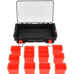 vidaXL Flightcase draagbaar 55,5x34,5x13,5 cm PP zwart