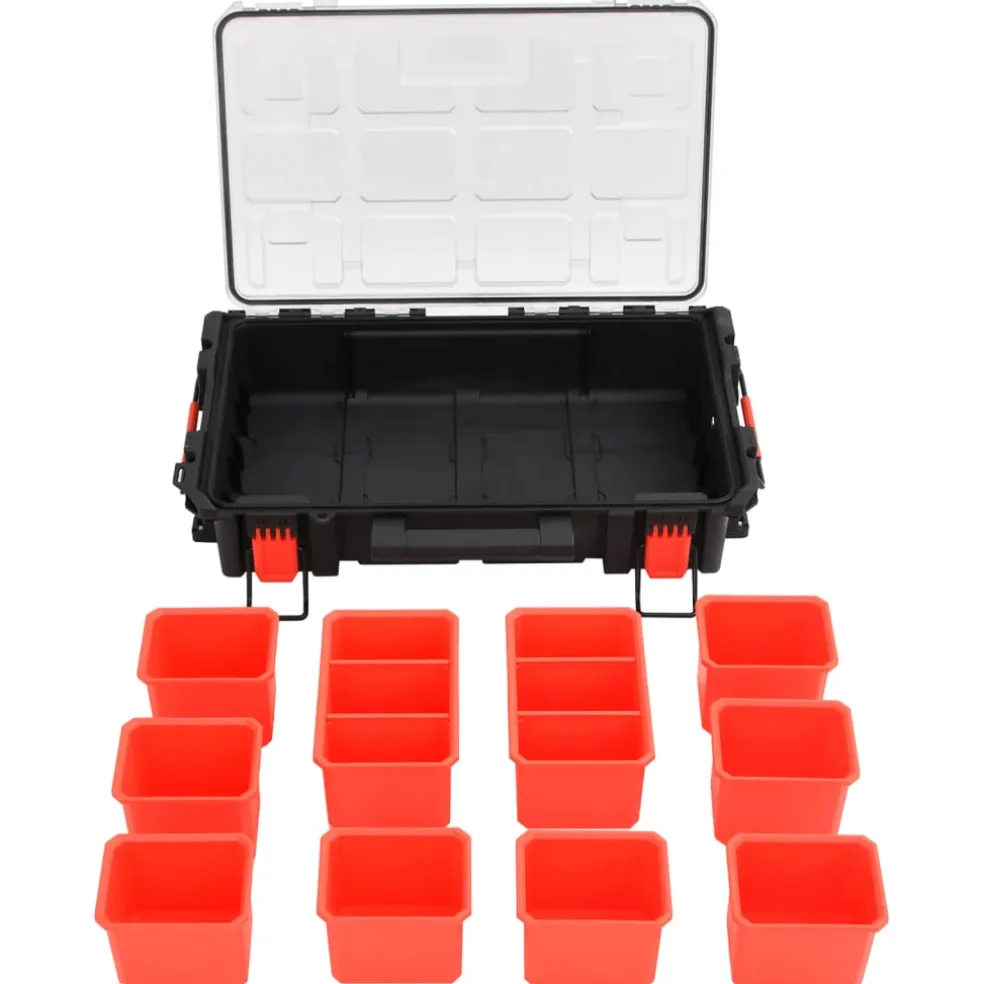 vidaXL Flightcase draagbaar 55,5x34,5x13,5 cm PP zwart