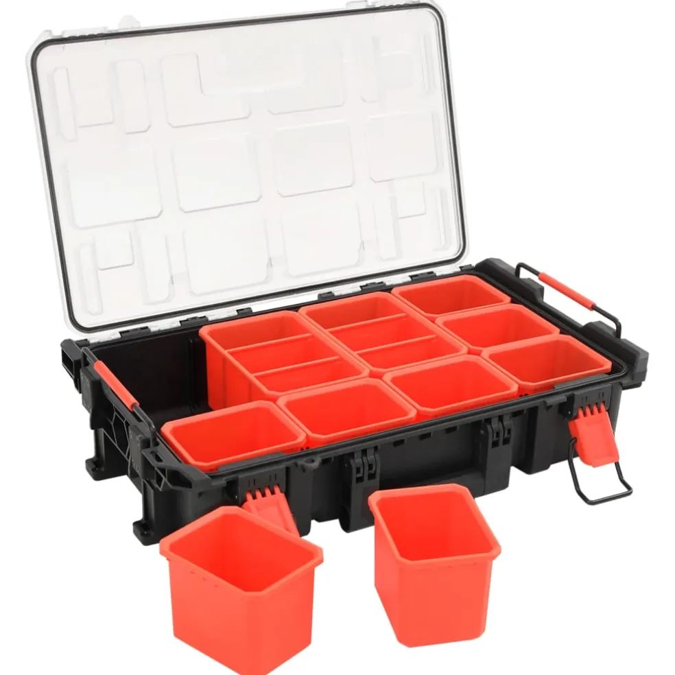 vidaXL Flightcase draagbaar 55,5x34,5x13,5 cm PP zwart