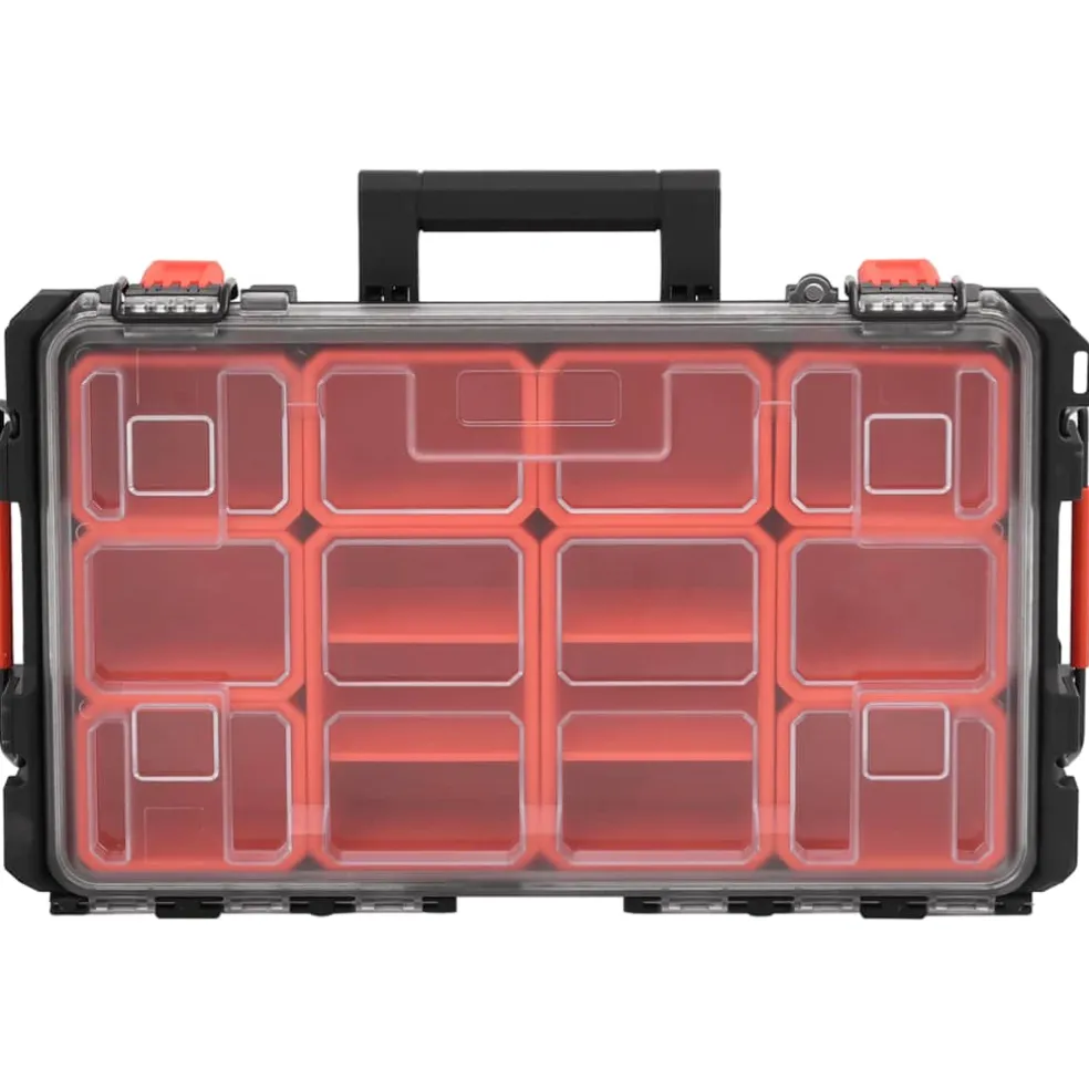 vidaXL Flightcase draagbaar 55,5x34,5x13,5 cm PP zwart