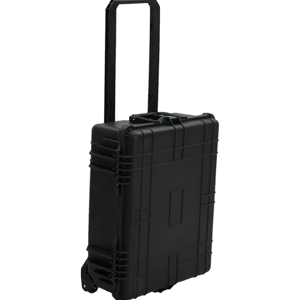 vidaXL Flightcase op wieltjes 63x50x23 cm PP zwart