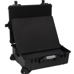 vidaXL Flightcase op wieltjes 63x50x23 cm PP zwart