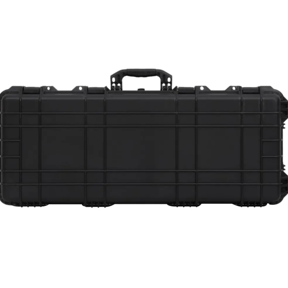 vidaXL Flightcase op wieltjes 96x42x16 cm PP zwart