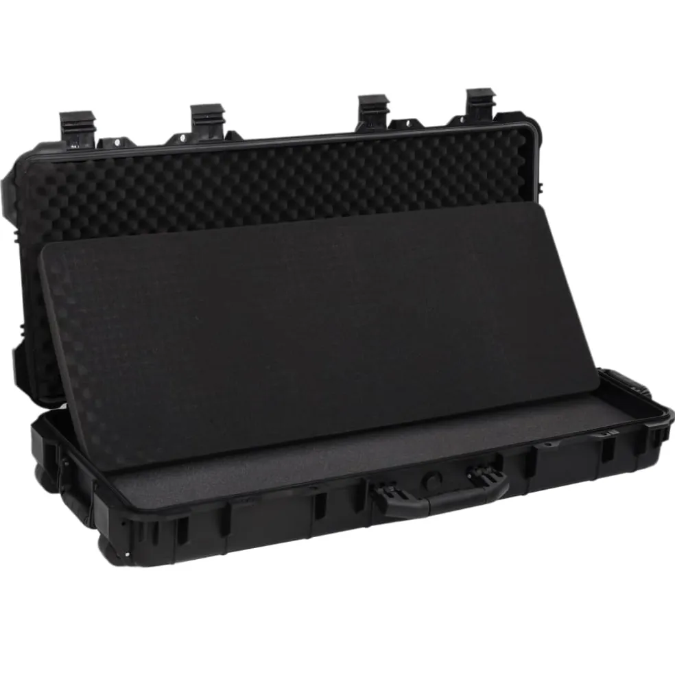 vidaXL Flightcase op wieltjes 96x42x16 cm PP zwart