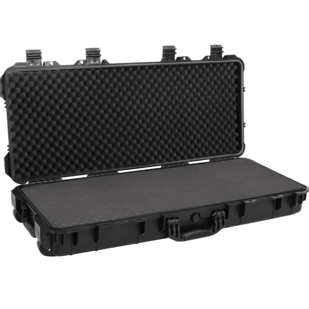 vidaXL Flightcase op wieltjes 96x42x16 cm PP zwart