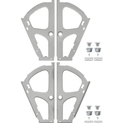 vidaXL Flip lade scharnier 2 st Zilver 235 x 155 x 30 mm IJzer