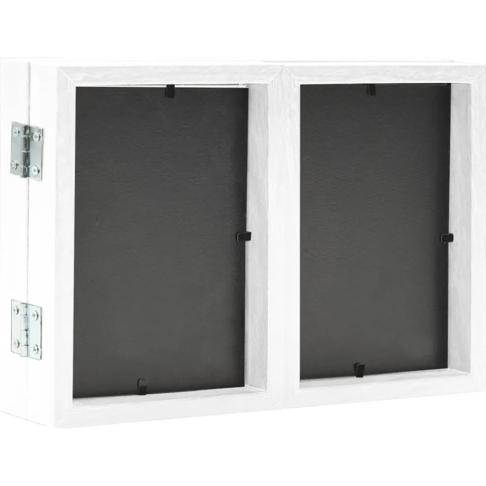 vidaXL Fotolijst drieluik 28x18 cm+2x(13x18 cm) wit