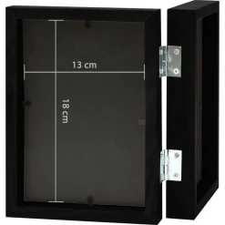 vidaXL Fotolijst tweeluik 2x(13x18 cm) zwart
