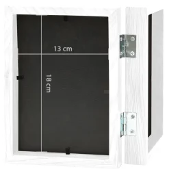 vidaXL Fotolijst tweeluik 2x(13x18 cm) wit