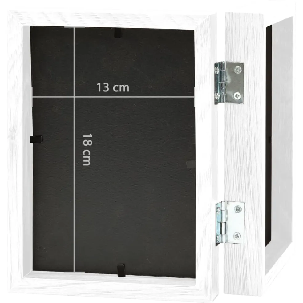 vidaXL Fotolijst tweeluik 2x(13x18 cm) wit