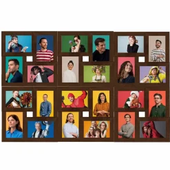 vidaXL Fotolijst voor 24x(10x15 cm) foto MDF donkerbruin