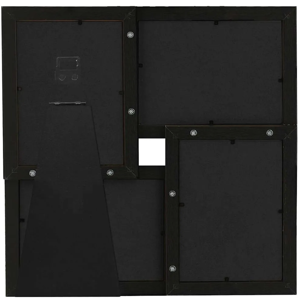 vidaXL Fotolijst voor 4x(10x15 cm) foto MDF zwart