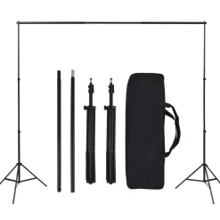 vidaXL Fotostudioset met achtergrond en verlichtingsset