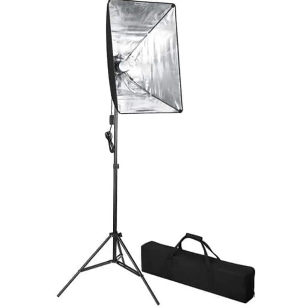 vidaXL Fotostudioset met achtergrond en softboxlamp