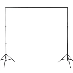 vidaXL Fotostudioset met 3 katoenen achtergronden en frame 3x5 m