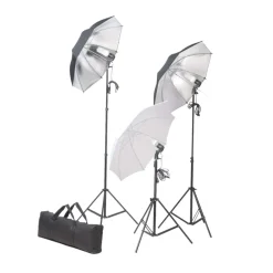 vidaXL Fotostudioset met lampen, paraplu's, achtergrond en reflector