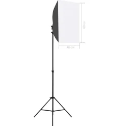 vidaXL Fotostudioset met softboxlampen en achtergronden