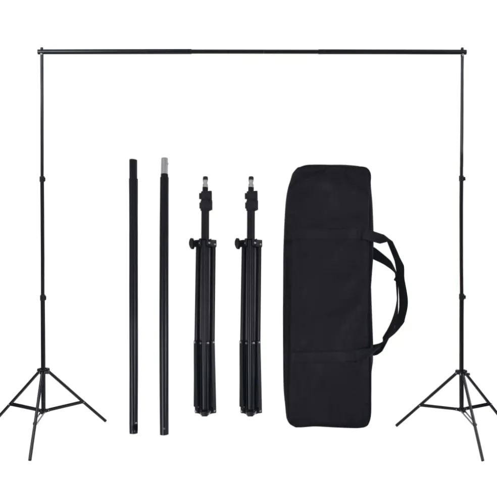 vidaXL Fotostudioset met softboxlampen en achtergronden