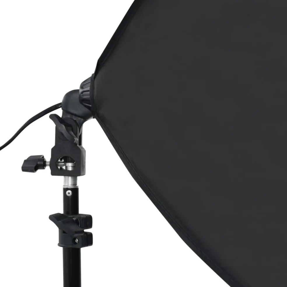 vidaXL Fotostudioset met softboxlampen en achtergronden
